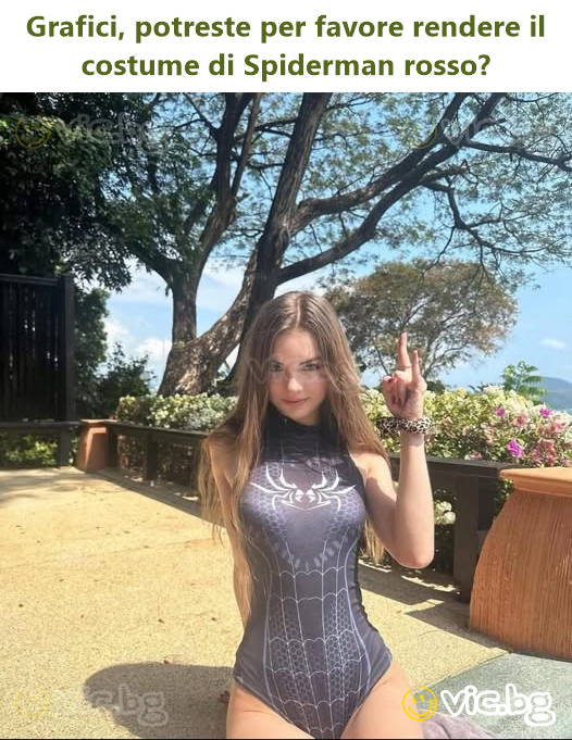 Grafici, potreste per favore rendere il costume di Spiderman rosso?