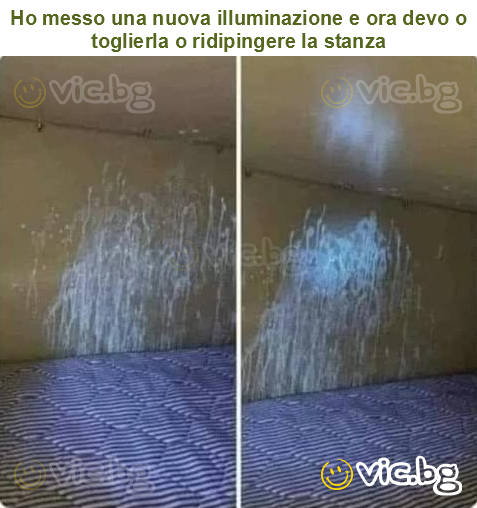 Ho messo una nuova illuminazione e ora devo o toglierla o ridipingere la stanza