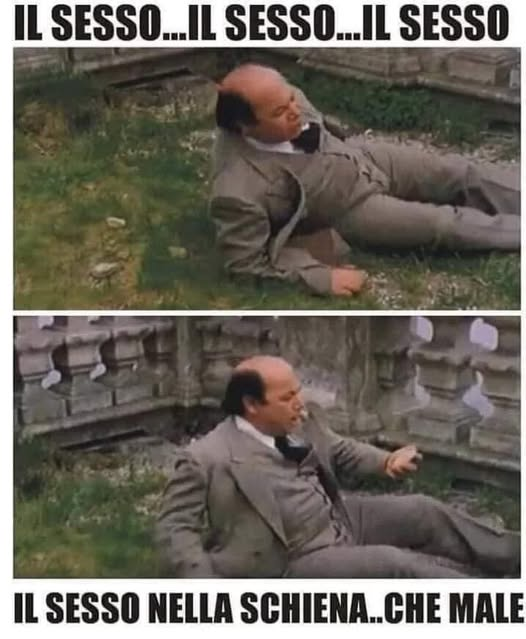 IL SESSO... IL SESSO... Il SESSO IL SESSO NELLA SCHIENA.. CHE MALE