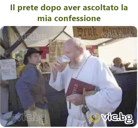 Il prete dopo aver ascoltato la mia confessione