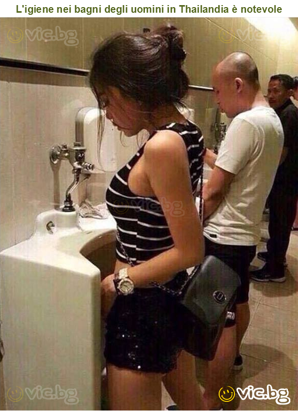 L'igiene nei bagni degli uomini in Thailandia è notevole