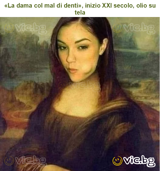 «La dama col mal di denti», inizio XXI secolo, olio su tela