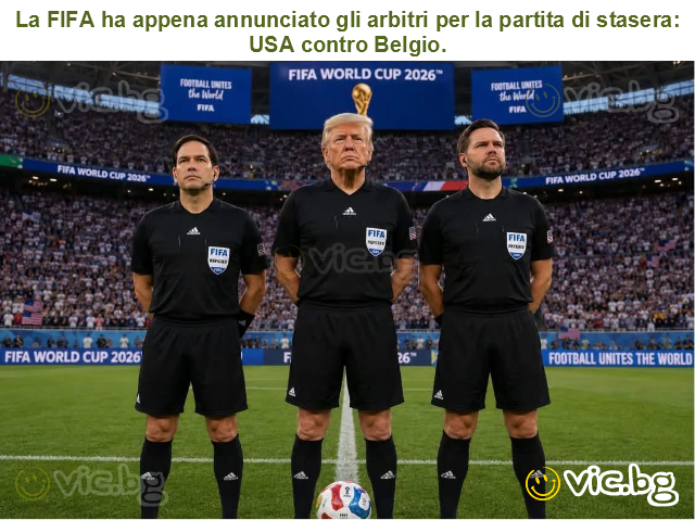 La FIFA ha appena annunciato gli arbitri per la partita di stasera: USA contro Belgio.