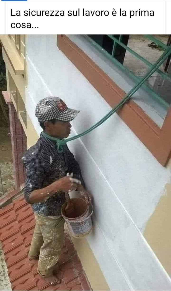 La sicurezza sul lavoro é la prima cosa...