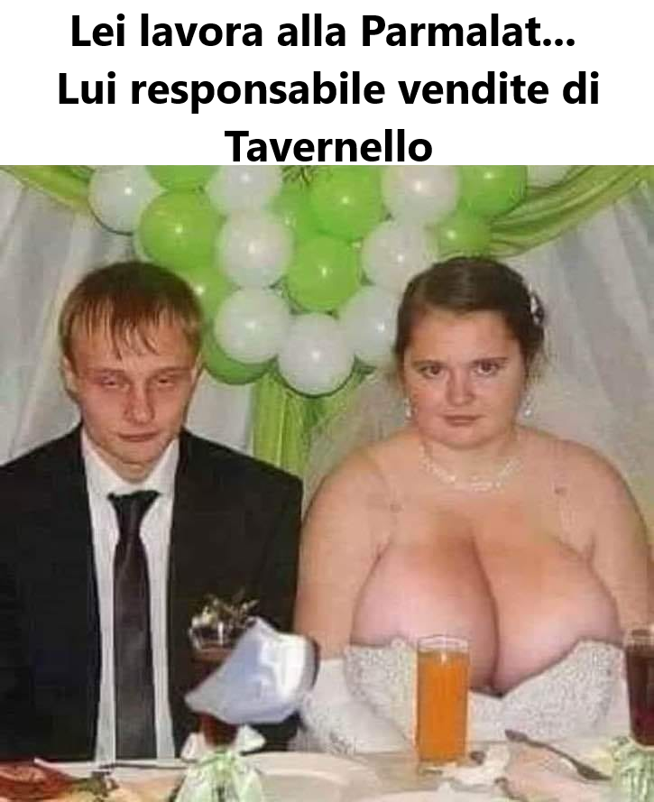 Lei lavora alla Parmalat...	 Lui responsabile vendite di Tavernello