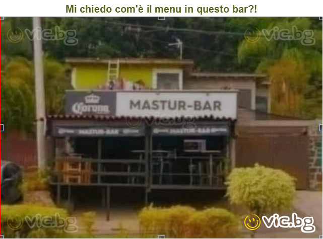 Mi chiedo com'è il menu in questo bar?!