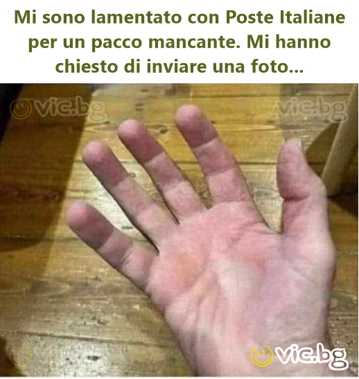 Mi sono lamentato con Poste Italiane per un pacco mancante. Mi hanno chiesto di inviare una foto...