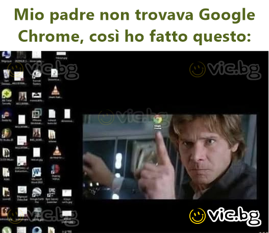 Mio padre non trovava Google Chrome, così ho fatto questo: