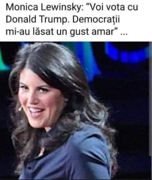 Monica Lewinsky: "Voi vota cu Donald Trump. Democratii mi-au lăsat un gust amar"...