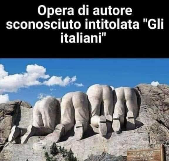 Opera di autore sconosciuto intitolata "Gli italiani"