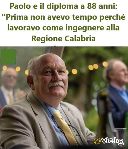 Paolo e il diploma a 88 anni: "Prima non avevo tempo perché lavoravo come ingegnere alla Regione Calabria"