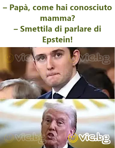 – Papà, come hai conosciuto mamma? – Smettila di parlare di Epstein!