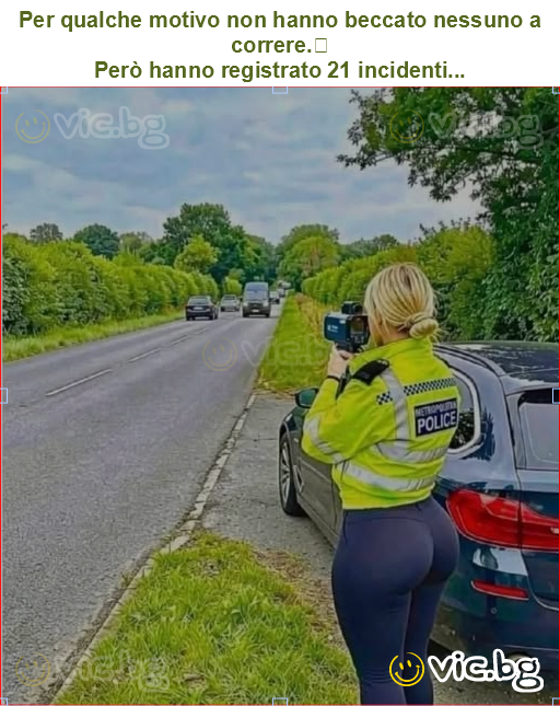 Per qualche motivo non hanno beccato nessuno a correre.
Però hanno registrato 21 incidenti...