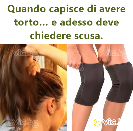 Quando capisce di avere torto… e adesso deve chiedere scusa.