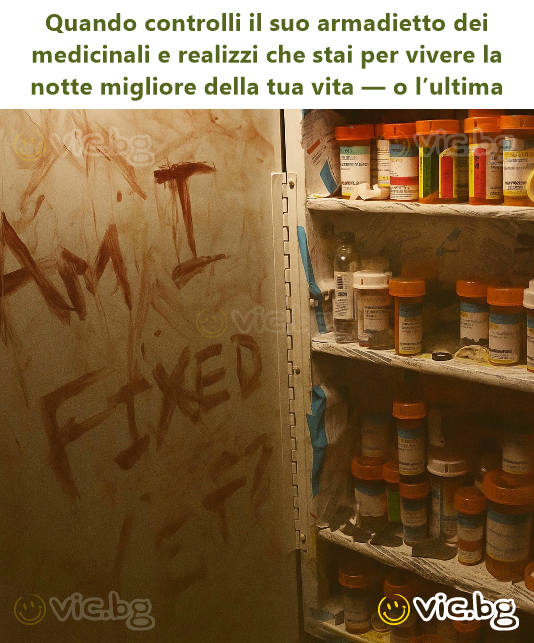 Quando controlli il suo armadietto dei medicinali e realizzi che stai per vivere la notte migliore della tua vita — o l’ultima