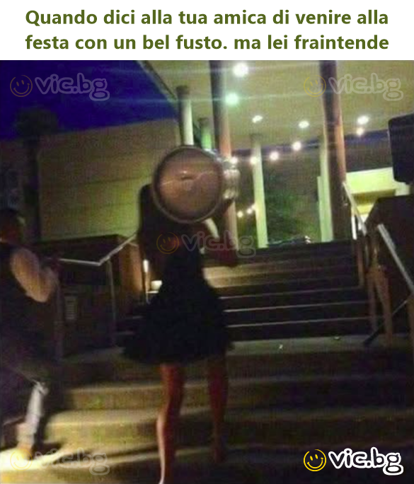 Quando dici alla tua amica di vеnirе alla festa соn un bel fusto. ma lei fraintende
