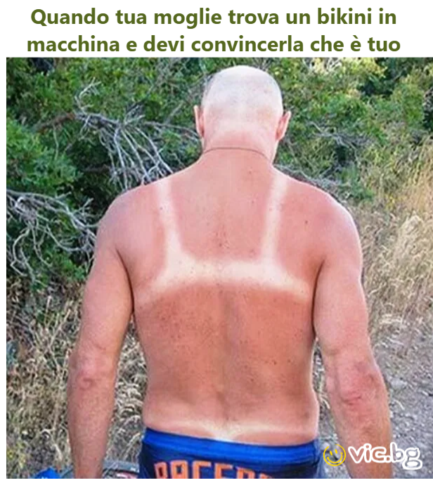 Quando tua moglie trova un bikini in macchina e devi convincerla che è tuo