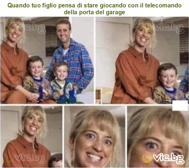 Quando tuo figlio pensa di stare giocando con il telecomando della porta del garage