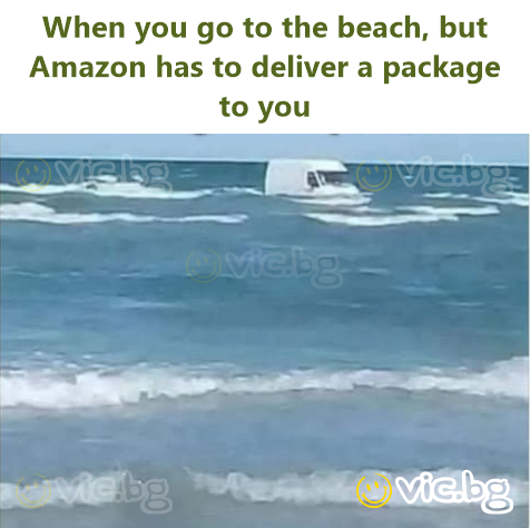 Quando vai in spiaggia, ma amazon ti deve consegnare un pacco