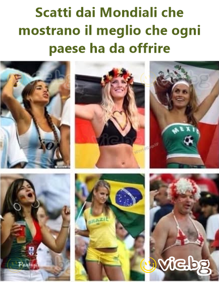 Scatti dai Mondiali che mostrano il meglio che ogni paese ha da offrire