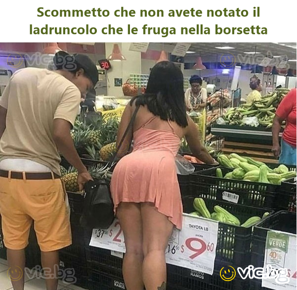 Scommetto che non avete notato il ladruncolo che le fruga nella borsetta