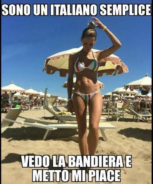 Sono un italiano semplice vedo la bandiera e metto mi piace