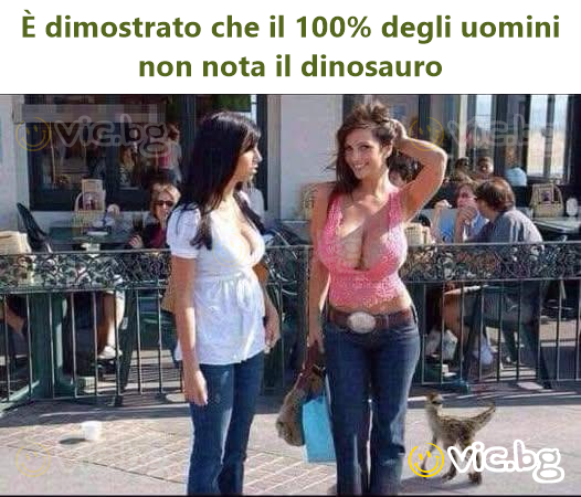 È dimostrato che il 100% degli uomini non nota il dinosauro