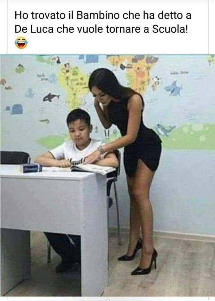 Но trovato il Bambino che ha detto а De Luca che vuole tornare а Scuola!