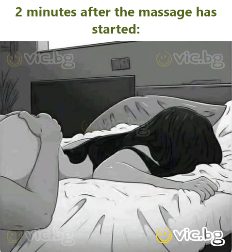 2 minutes après que le massage soit commencé: