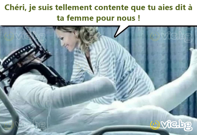 Chéri, je suis tellement contente que tu aies dit à ta femme pour nous !