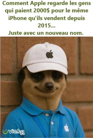Comment Apple regarde les gens qui paient 2000$ pour le même iPhone qu'ils vendent depuis 2015... Juste avec un nouveau nom.