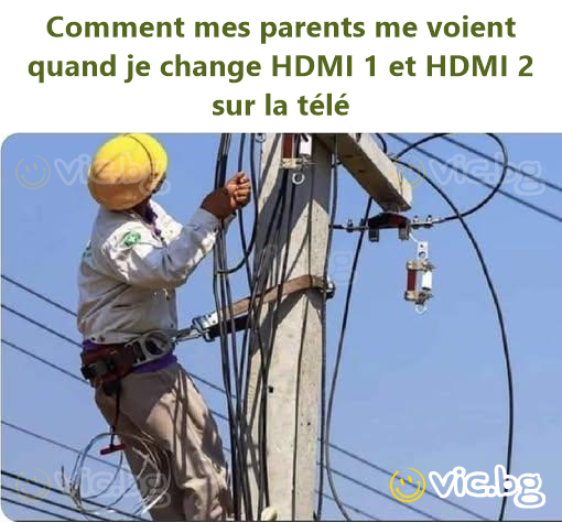 Comment mes parents me voient quand je change HDMI 1 et HDMI 2 sur la télé