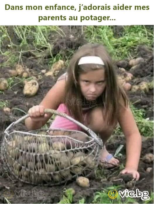 Dans mon enfance, j’adorais aider mes parents au potager...