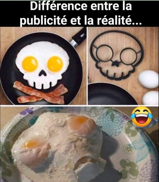 Différence entre la publicité et la réalité...