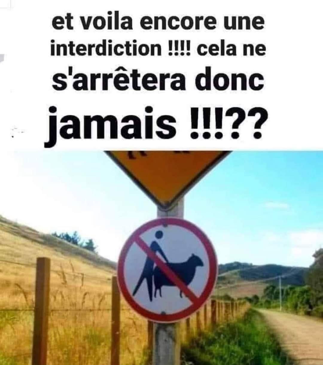 Et voila encore une interdiction !!!! cela ne s’arrêtera donc jamais