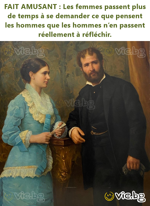 FAIT AMUSANT : Les femmes passent plus de temps à se demander ce que pensent les hommes que les hommes n’en passent réellement à réfléchir.