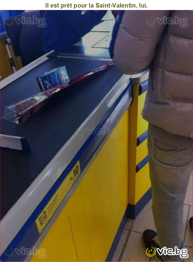 Il est prêt pour la Saint-Valentin, lui.