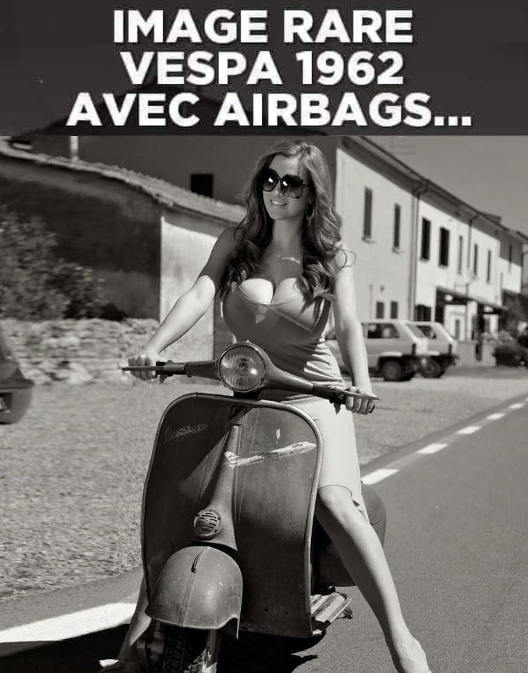 Image rare vespa 1962 avec airbags...
