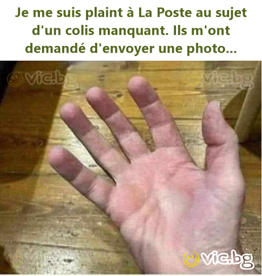 Je me suis plaint à La Poste au sujet d'un colis manquant. Ils m'ont demandé d'envoyer une photo...