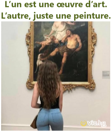 L’un est une œuvre d’art. L’autre, juste une peinture.