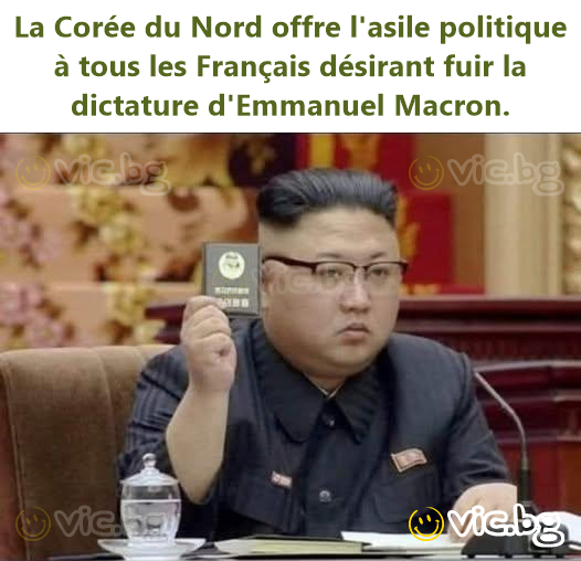 La Corée du Nord offre l'asile politique à tous les Français désirant fuir la dictature d'Emmanuel Macron.