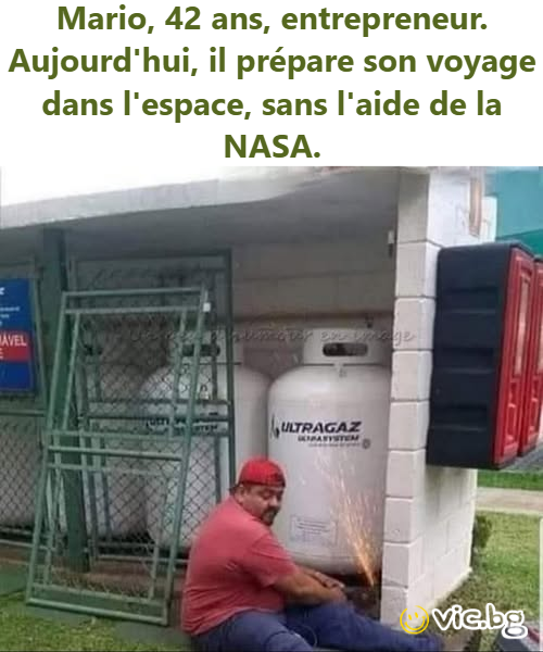 Mario, 42 ans, entrepreneur. Aujourd'hui, il prépare son voyage dans l'espace, sans l'aide de la NASA.