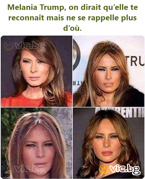 Melania Trump, on dirait qu’elle te reconnaît mais ne se rappelle plus d’où.