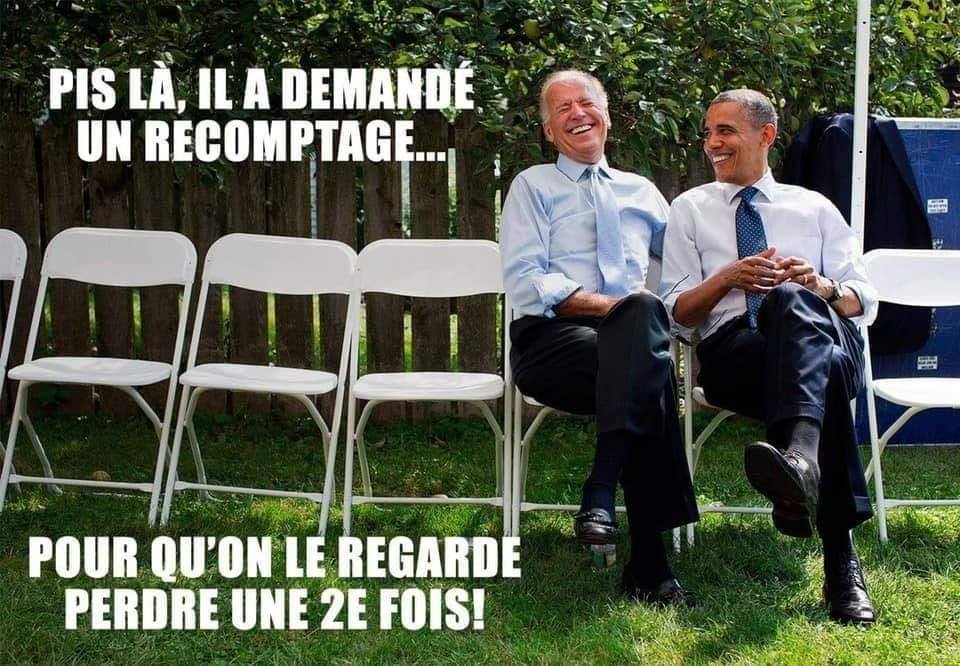 Pis la, il a demande un recomptage... Pour qu'on le regarde perdre une 2e fois!