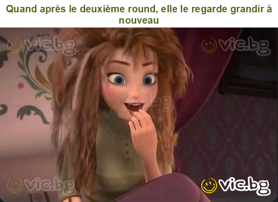 Quand après le deuxième round, elle le regarde grandir à nouveau