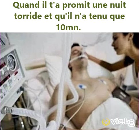 Quand il t'a promit une nuit torride et qu'il n'a tenu que 10mn.
