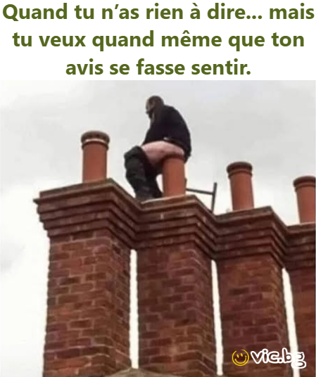Quand tu n’as rien à dire... mais tu veux quand même que ton avis se fasse sentir.