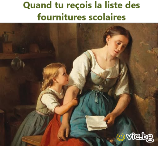 Quand tu reçois la liste des fournitures scolaires