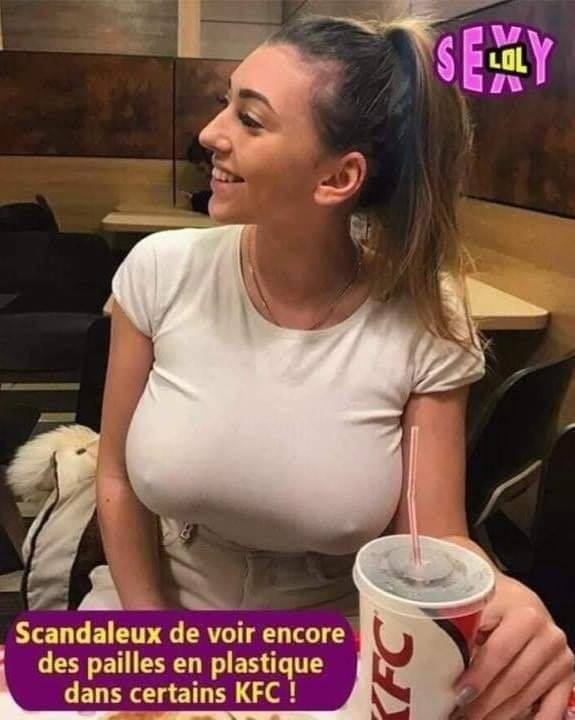 Scandaleux de voir encore des pailles en plastique dans certains KFC !