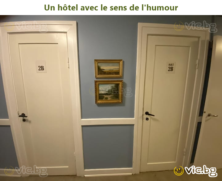Un hôtel avec le sens de l'humour